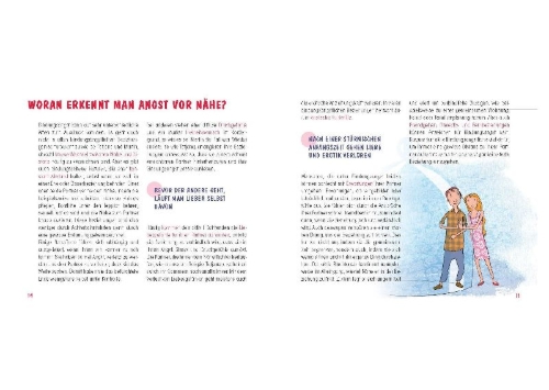 Buchcover und Innenansicht für das Buch: Ja, nein, vielleicht! Nie mehr Angst vor Nähe
