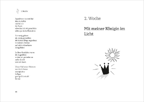 Buchcover und Innenansicht für das Buch: 40 Tage mit meiner Königin