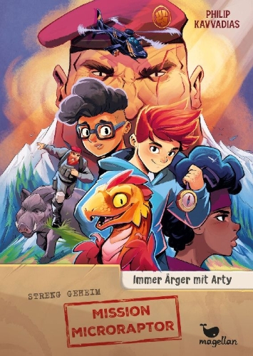Buchcover und Innenansicht für das Buch: Mission Microraptor 01 (A)