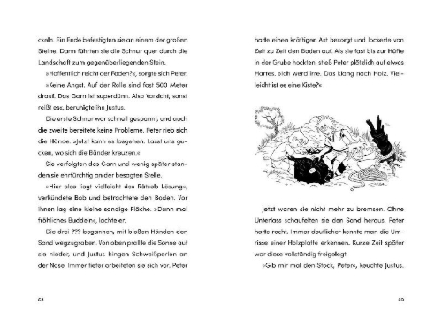Buchcover und Innenansicht für das Buch: Die drei ??? Kids, 07, Gruft der Piraten