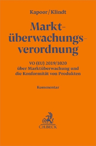 Buchcover und Innenansicht für das Buch: Marktüberwachungsverordnung. Marktüberwachungs-VO