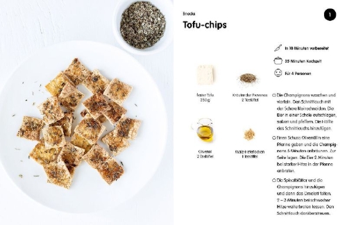 Buchcover und Innenansicht für das Buch: Super Einfach Kochen Vegan