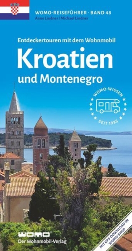 Buchcover und Innenansicht für das Buch: Entdeckertouren mit dem Wohnmobil Kroatien