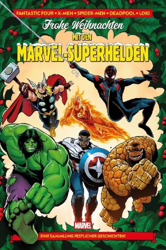 Buchcover und Innenansicht für das Buch: Marvel Holiday Tales to Astonish (2025) #1, Petpool Pool Party (2025) #1, Alligator Loki Holiday Special (2025), Marvel Mutts (2025) #1