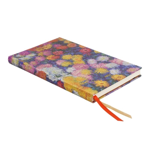 Buchcover und Innenansicht für das Buch: 12-Monatskalender 2027 Monets Chrysanthemen Mini Horizontal