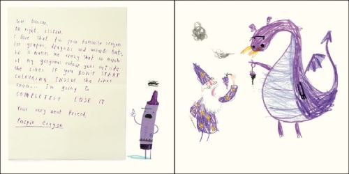 Buchcover und Innenansicht für das Buch: The Day the Crayons Quit
