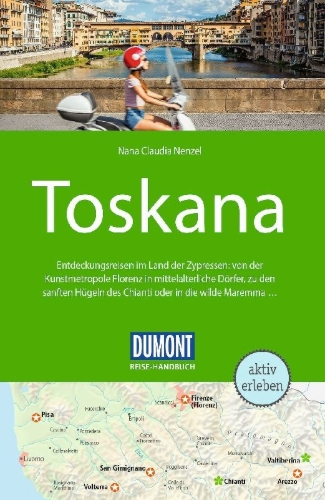 Buchcover und Innenansicht für das Buch: DUMONT Reise-Handbuch Reiseführer Toskana