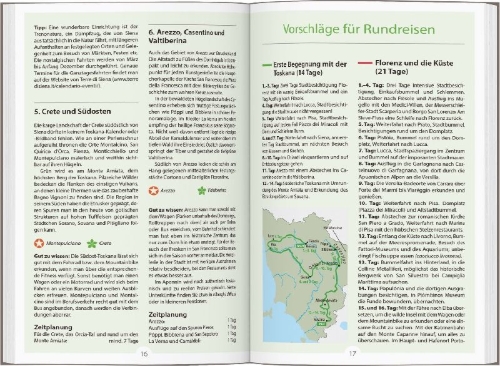 Buchcover und Innenansicht für das Buch: DUMONT Reise-Handbuch Reiseführer Toskana