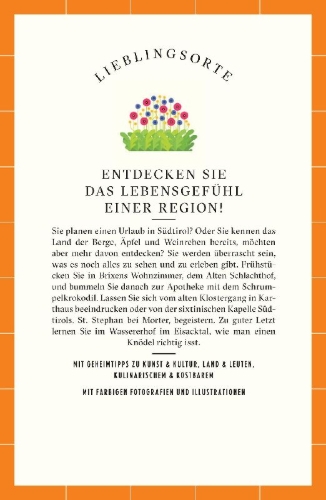 Buchcover und Innenansicht für das Buch: Südtirol Reiseführer LIEBLINGSORTE