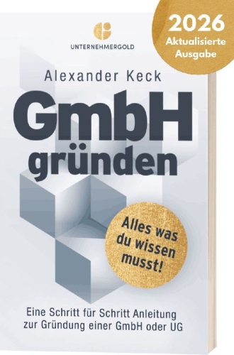 Buchcover und Innenansicht für das Buch: GmbH gründen