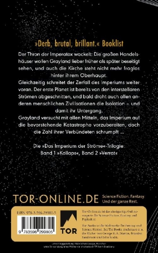Buchcover und Innenansicht für das Buch: Verrat - Das Imperium der Ströme 2