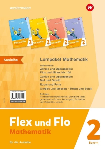 Buchcover und Innenansicht für das Buch: Flex und Flo 2. Lernpaket Mathematik: Für die Ausleihe. Für Bayern