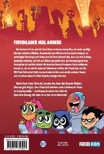 Buchcover und Innenansicht für das Buch: Teen Titans Go! To Camp!