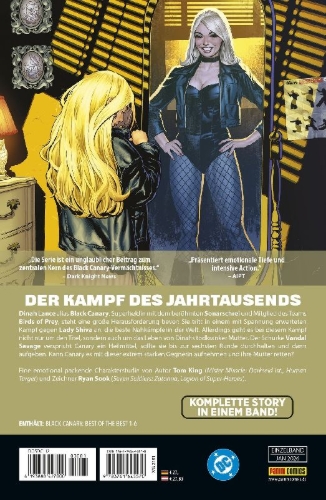 Buchcover und Innenansicht für das Buch: Black canary: Best of the Best #1-#6