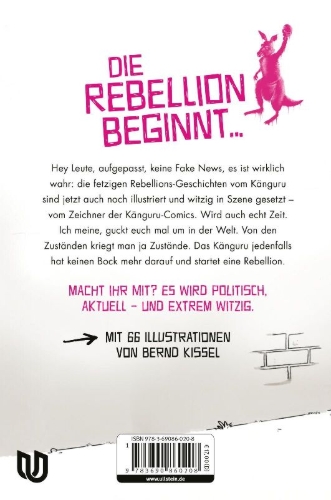 Buchcover und Innenansicht für das Buch: Die Känguru-Rebellion