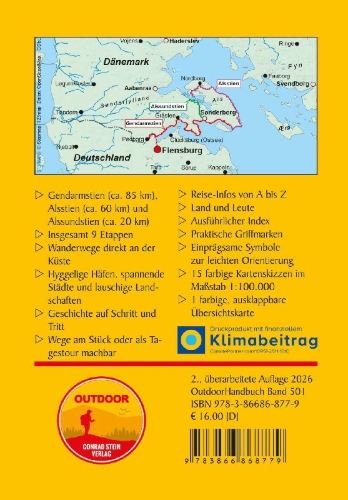 Buchcover und Innenansicht für das Buch: Dänemark: Gendarmstien mit Alsstien und Alssundstien