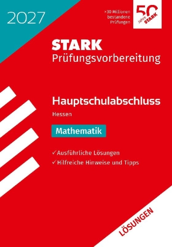 Buchcover und Innenansicht für das Buch: STARK Lösungen zu Mathematik - Hauptschulabschluss 2027 Hessen - Prüfungsvorbereitung