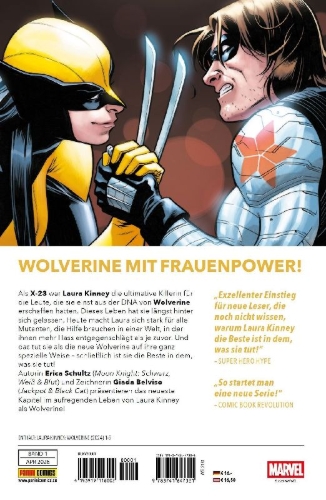 Buchcover und Innenansicht für das Buch: Laura Kinney: Wolverine (2024) #1-#5
