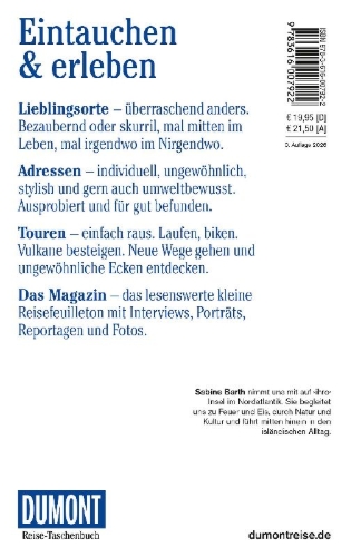 Buchcover und Innenansicht für das Buch: DUMONT Reise-Taschenbuch Reiseführer Island