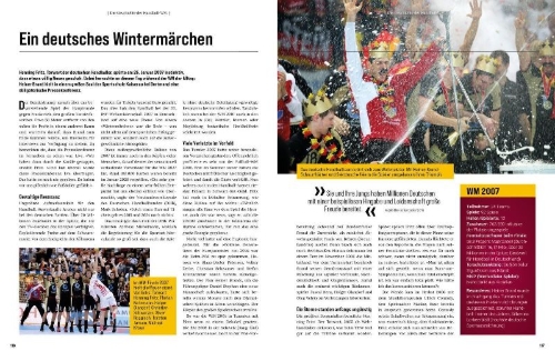 Buchcover und Innenansicht für das Buch: Das große Buch zur Handball-WM 2027