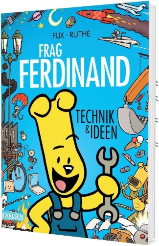 Buchcover und Innenansicht für das Buch: Frag Ferdinand: Technik und Ideen