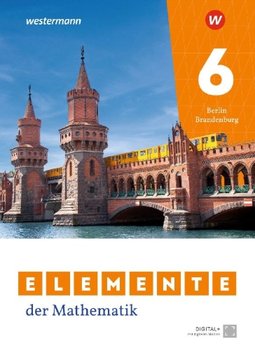 Buchcover und Innenansicht für das Buch: Elemente der Mathematik SI 6. Schulbuch. Für Berlin und Brandenburg
