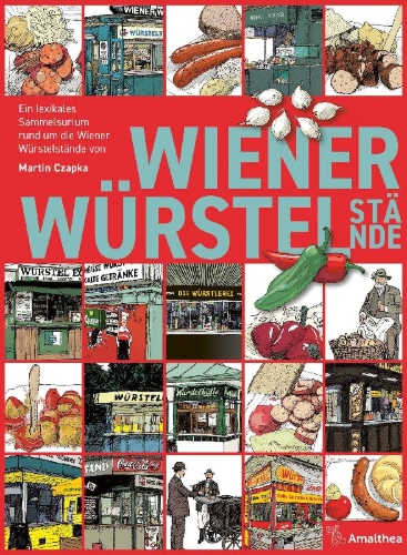 Buchcover und Innenansicht für das Buch: Wiener Würstelstände