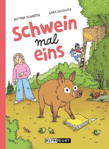 Buchcover und Innenansicht für das Buch: Schweinmaleins