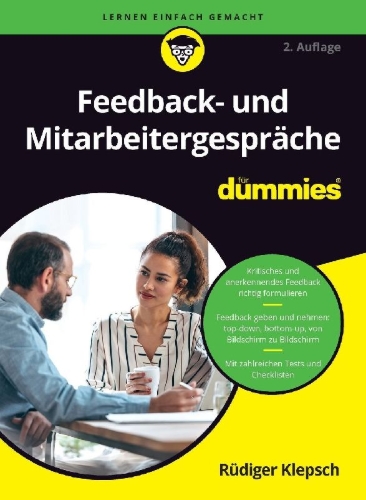 Buchcover und Innenansicht für das Buch: Feedback- und Mitarbeitergespräche für Dummies