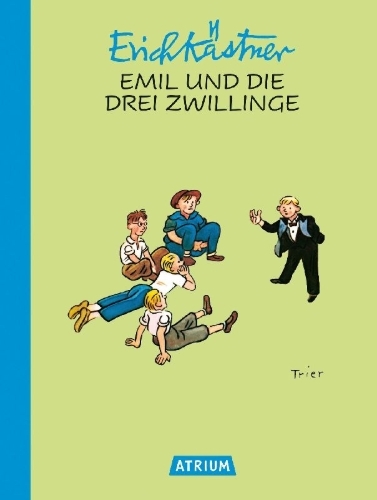 Buchcover und Innenansicht für das Buch: Emil und die drei Zwillinge