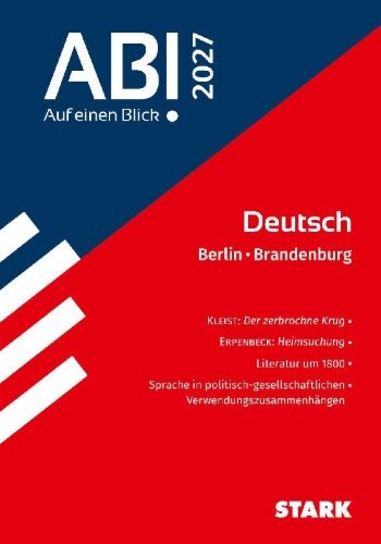 Buchcover und Innenansicht für das Buch: STARK Deutsch - Abi - Auf einen Blick! 2027 Berlin/Brandenburg