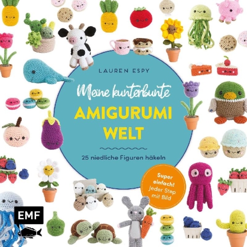 Buchcover und Innenansicht für das Buch: Whimsical Stitches: A Modern Makers Book of Amigurumi Crochet Patterns