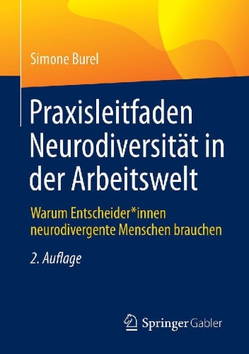Buchcover und Innenansicht für das Buch: Praxisleitfaden Neurodiversität in der Arbeitswelt