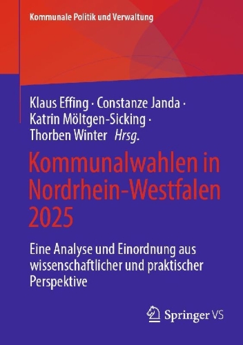 Buchcover und Innenansicht für das Buch: Kommunalwahlen in Nordrhein-Westfalen 2025