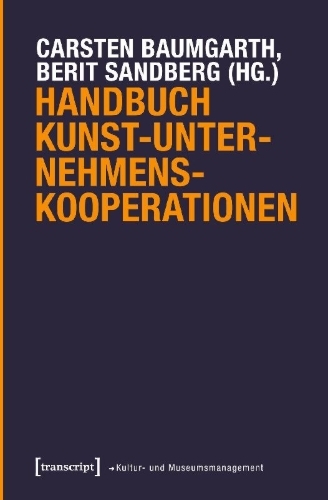 Buchcover und Innenansicht für das Buch: Handbuch Kunst-Unternehmens-Kooperationen