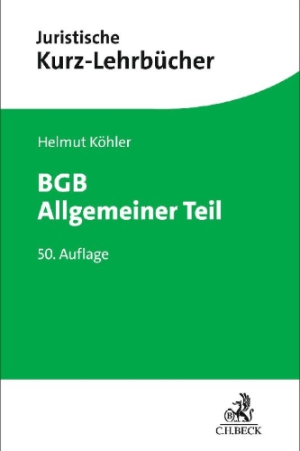 Buchcover und Innenansicht für das Buch: BGB Allgemeiner Teil