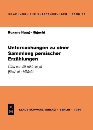 Buchcover und Innenansicht für das Buch: Untersuchungen zu einer Sammlung persischer Erzählungen