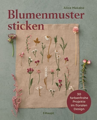Buchcover und Innenansicht für das Buch: Blumenmuster sticken