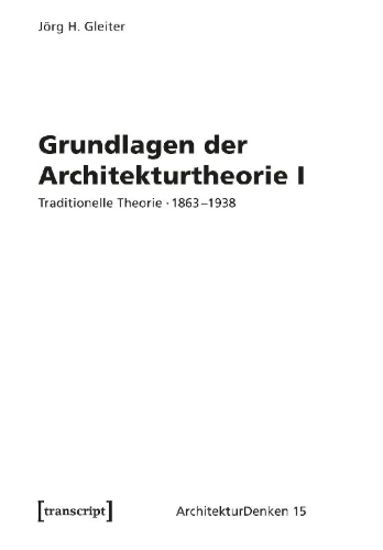 Buchcover und Innenansicht für das Buch: Grundlagen der Architekturtheorie I