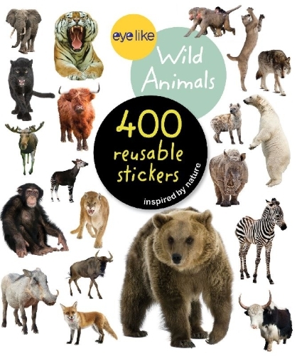 Buchcover und Innenansicht für das Buch: Eyelike Stickers: Wild Animals