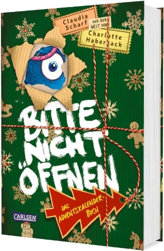 Buchcover und Innenansicht für das Buch: Bitte nicht öffnen: Das Adventskalenderbuch