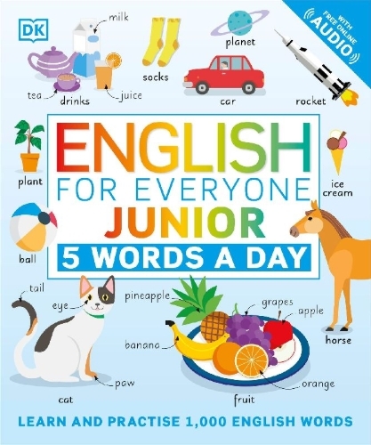 Buchcover und Innenansicht für das Buch: English for Everyone Junior: 5 Words a Day