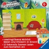 Buchcover und Innenansicht für das Buch: Mein Ausmalstickerbuch - Zwergenhaus