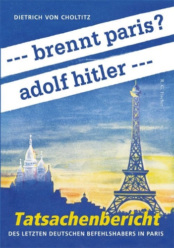 Buchcover und Innenansicht für das Buch: --- brennt paris? adolf hitler ---