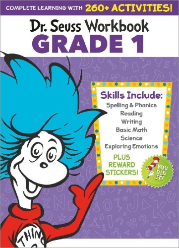 Buchcover und Innenansicht für das Buch: Dr. Seuss Workbook: Grade 1