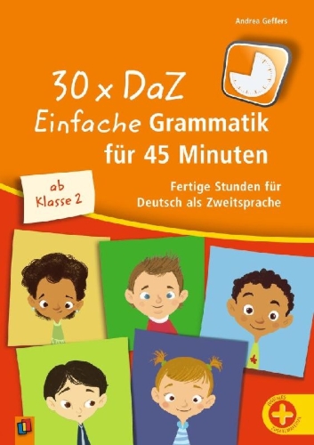 Buchcover und Innenansicht für das Buch: 30 x DaZ: Einfache Grammatik für 45 Minuten