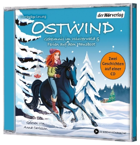 Buchcover und Innenansicht für das Buch: Ostwind. Geheimnis im Winterwald & Ferien auf dem Hausboot