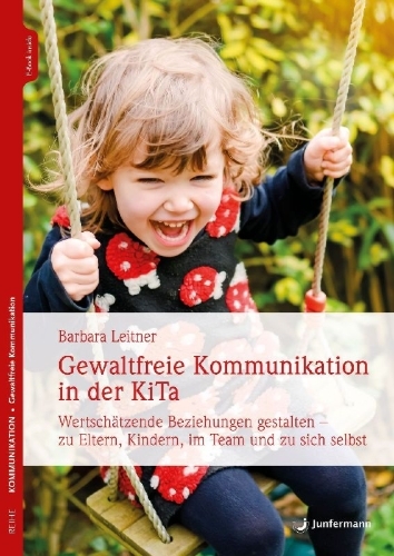 Buchcover und Innenansicht für das Buch: Gewaltfreie Kommunikation in der KiTa
