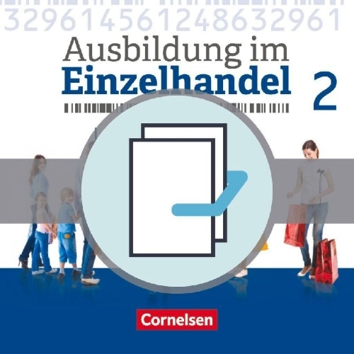Buchcover und Innenansicht für das Buch: Ausbildung im Einzelhandel 2. Ausbildungsjahr - Allgemeine Ausgabe - Fachkunde und Arbeitsbuch