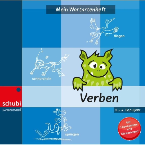 Buchcover und Innenansicht für das Buch: Mein Wortartenheft: Verben